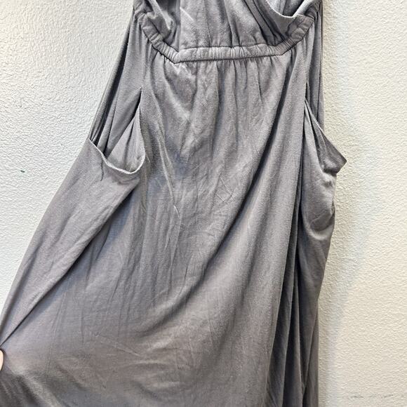 Theory Athler Maxi Dress Sundress Tie Back Faux Wrap Pockets Jersey Viscose - Picture 3 of 8